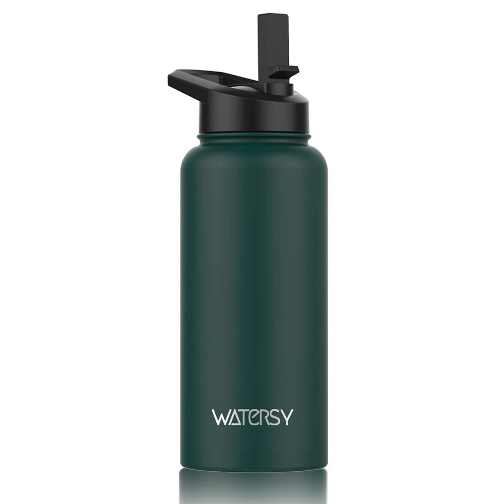 Stainless Steel Thermal Mug with Handle Large Capacity Insulated Cup Office and Home Tumbler Outdoor Sports Water Bottle