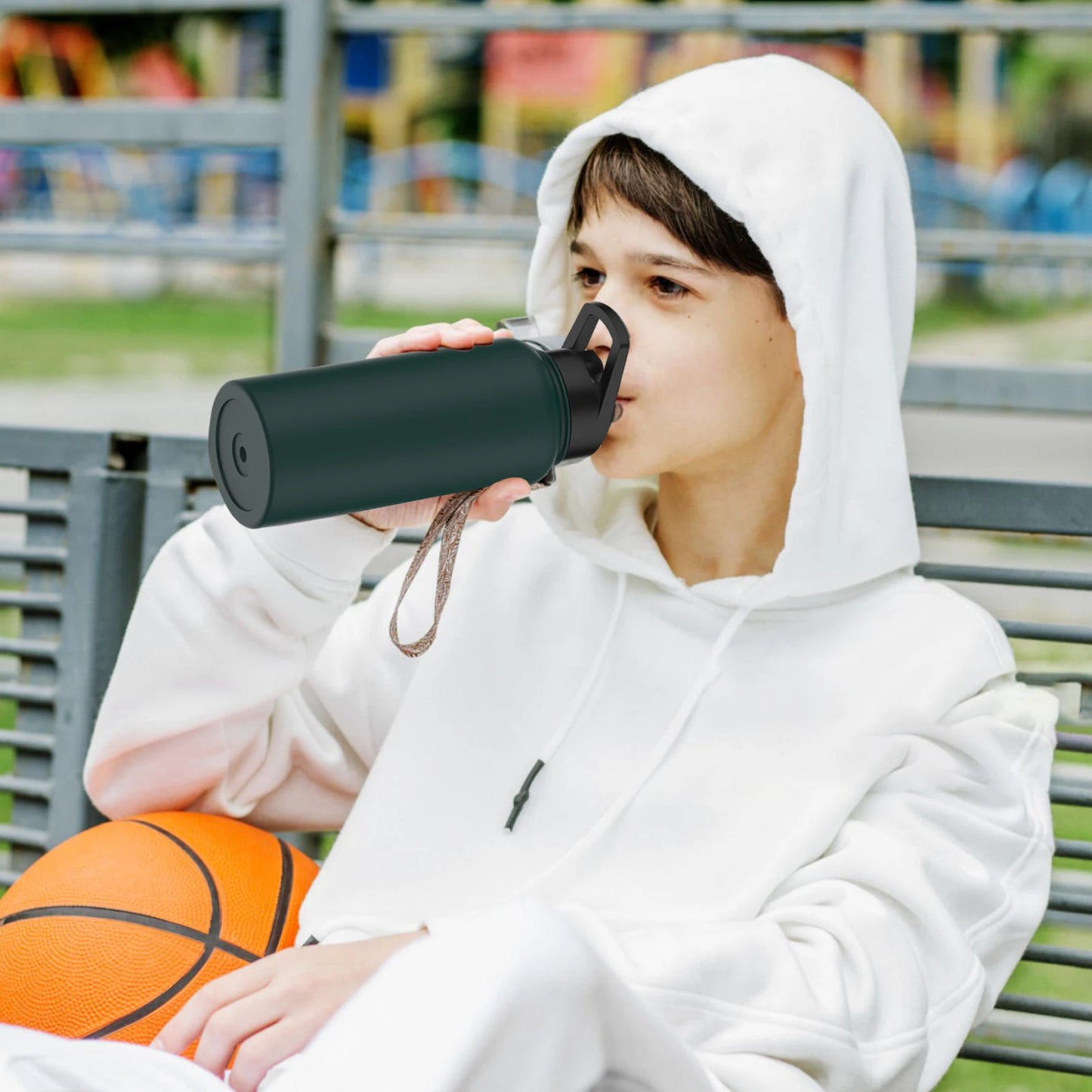 Stainless Steel Thermal Mug with Handle Large Capacity Insulated Cup Office and Home Tumbler Outdoor Sports Water Bottle