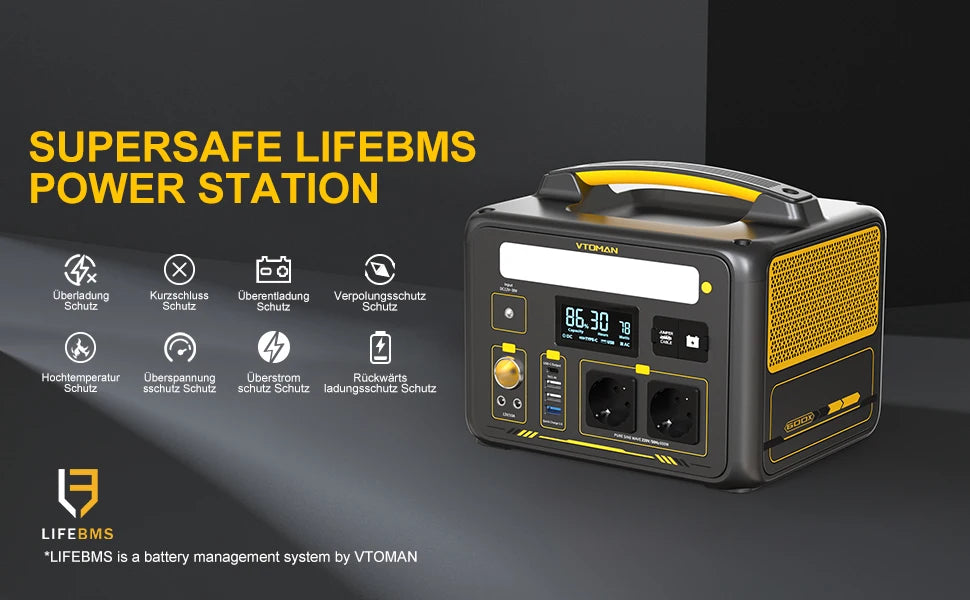 Power Station/Bank Portable Camping VTOMAN JUMP 600X 299Wh LiFeP04 Battery Emergency Backup High-power Power Supply Equipment Generator
