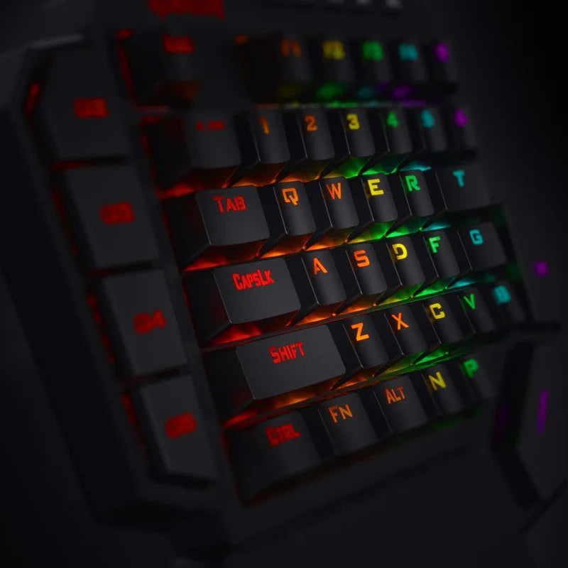 Redragon One-Handed RGB Mechanical Gaming Keyboard K585 DITI,Wrist Rest 42 Keys Type-C Professional Gaming Keypad Hot-Swappable