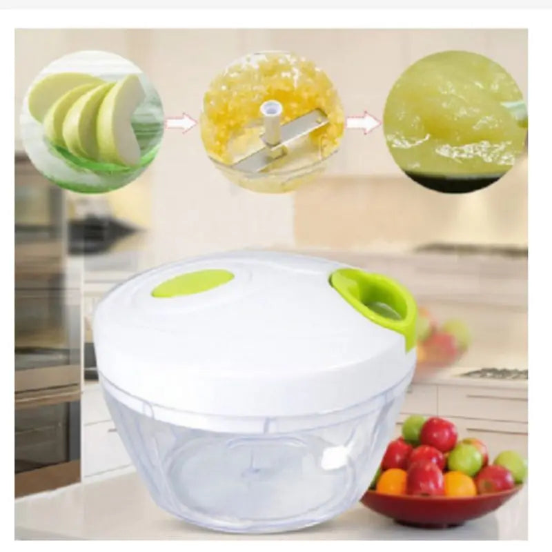 Manual Garlic Grinder With Drawstring Household Easy Cutter Meat Blender Multifunction Kitchen Food Shredder Fruit Crusher Blender