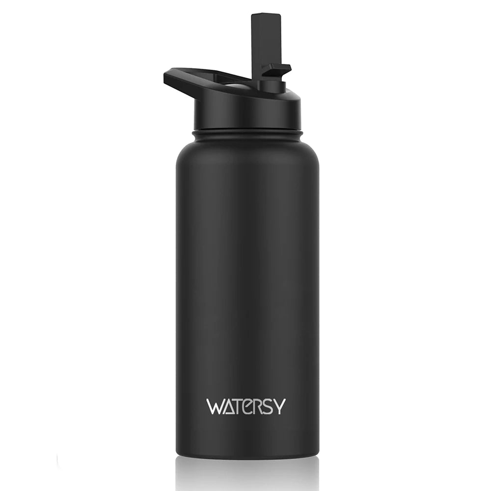 Stainless Steel Thermal Mug with Handle Large Capacity Insulated Cup Office and Home Tumbler Outdoor Sports Water Bottle