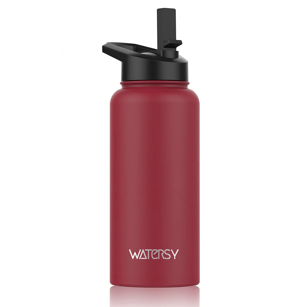 Stainless Steel Thermal Mug with Handle Large Capacity Insulated Cup Office and Home Tumbler Outdoor Sports Water Bottle