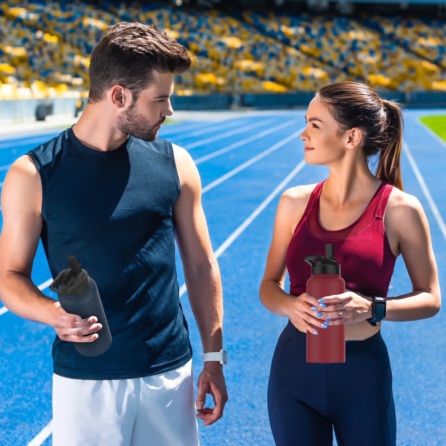 Stainless Steel Thermal Mug with Handle Large Capacity Insulated Cup Office and Home Tumbler Outdoor Sports Water Bottle