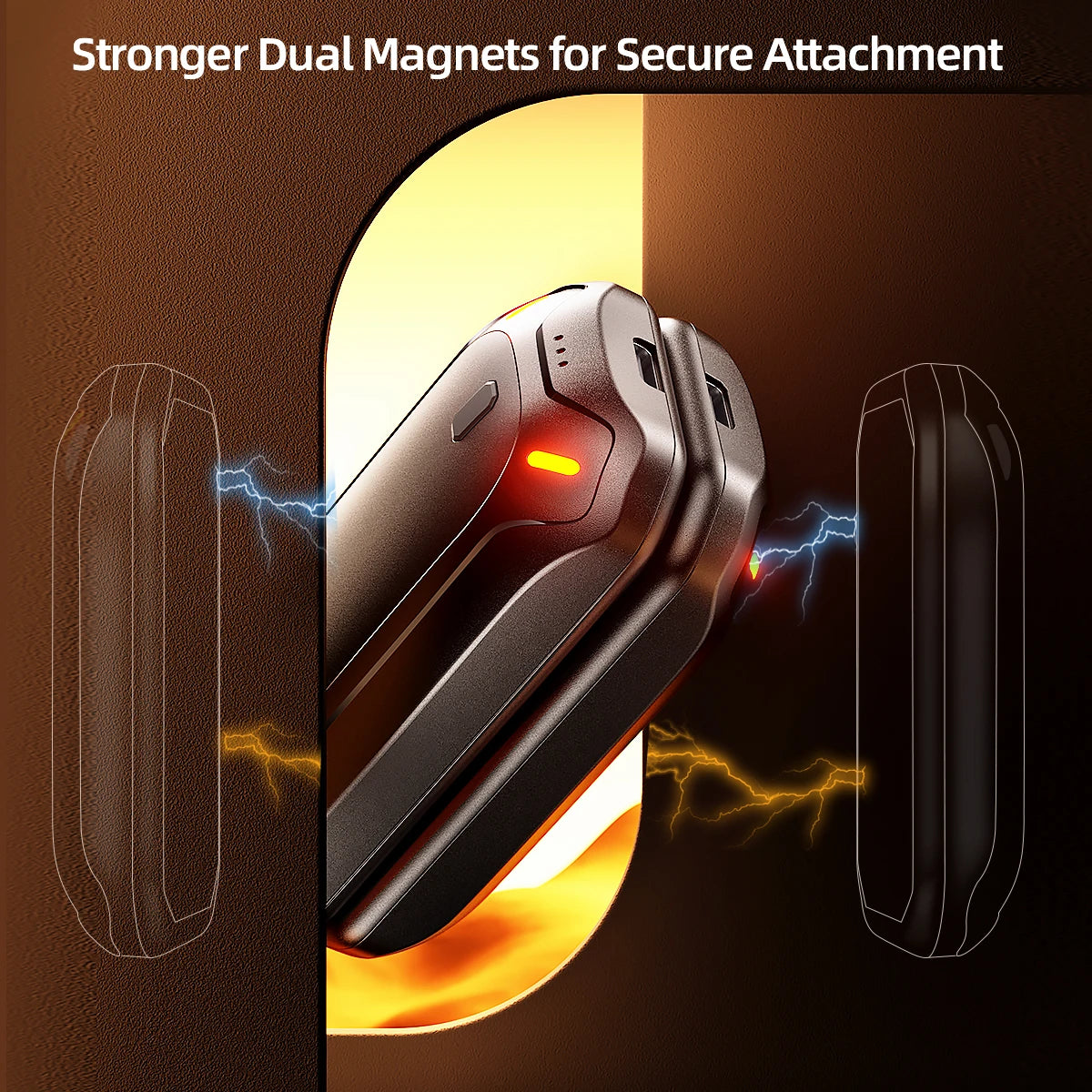 Hand Warmers 2 Pack Rechargeable, Dual Magnteic Electric Hand Warmer, Double-Sided Warming Portable Heater Gifts for Women Men