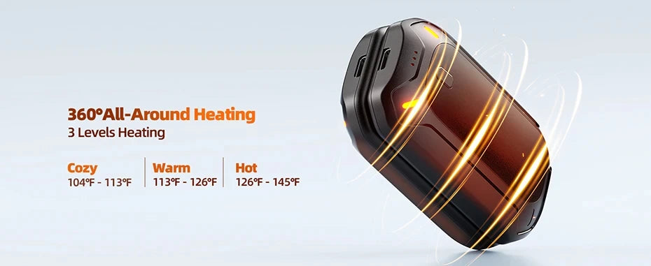 Hand Warmers 2 Pack Rechargeable, Dual Magnteic Electric Hand Warmer, Double-Sided Warming Portable Heater Gifts for Women Men