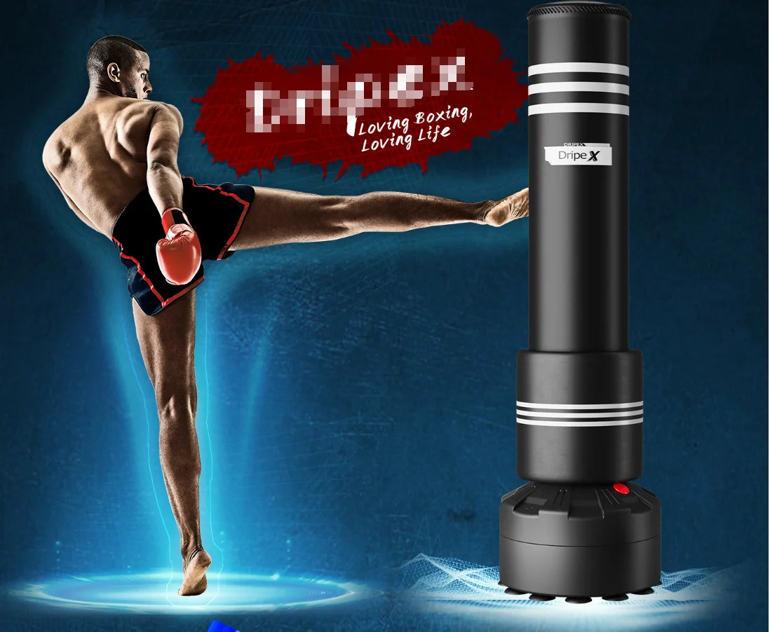 Free Standing Boxing Punch Bag Non-Hanging Solution, Heavy Duty Punching Bag Stand with Suction Cup Base - 69''