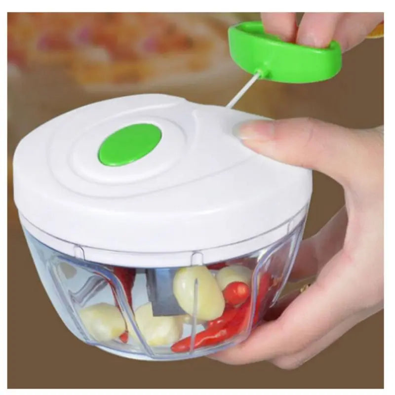 Manual Garlic Grinder With Drawstring Household Easy Cutter Meat Blender Multifunction Kitchen Food Shredder Fruit Crusher Blender