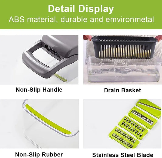 Vegetable Chopper 15 in 1, Salad Fruit Vegetable Food Chopper Slicer Peeler