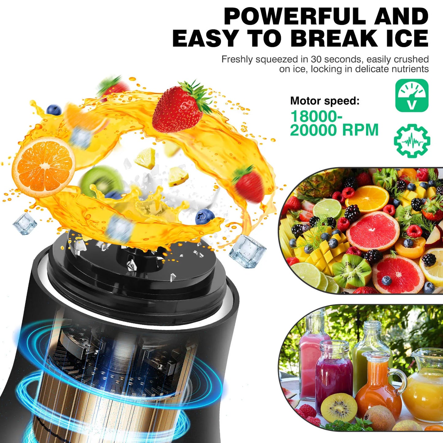 Portable Blender Professional 2 In 1 600ML Electric Juicer Fruit Mixers USB Rechargeable Smoothie Mini Blender Personal Juicer
