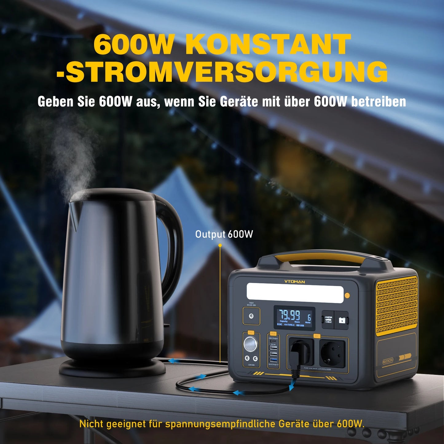Power Station/Bank Portable Camping VTOMAN JUMP 600X 299Wh LiFeP04 Battery Emergency Backup High-power Power Supply Equipment Generator