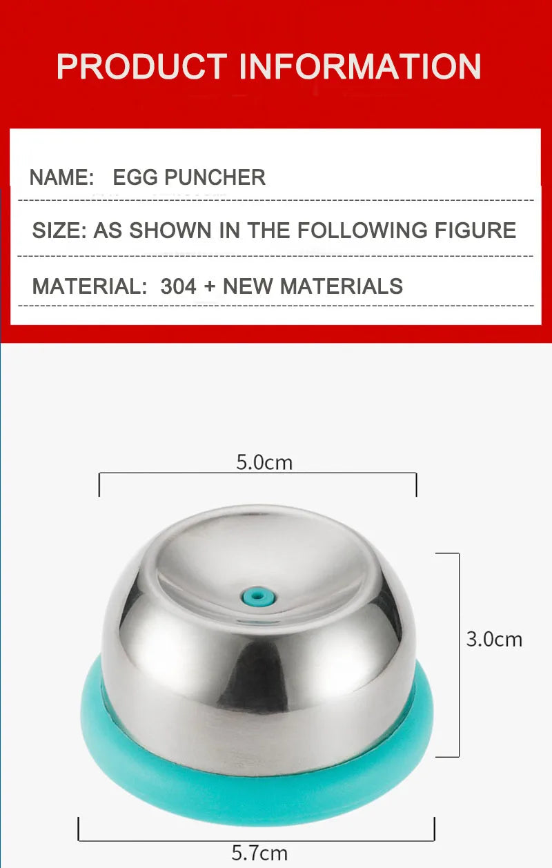 Egg Piercer Easy Peeling Stainless Steel Needle Eggs Hole Puncher Kitchen Essentials For Boiled Eggs