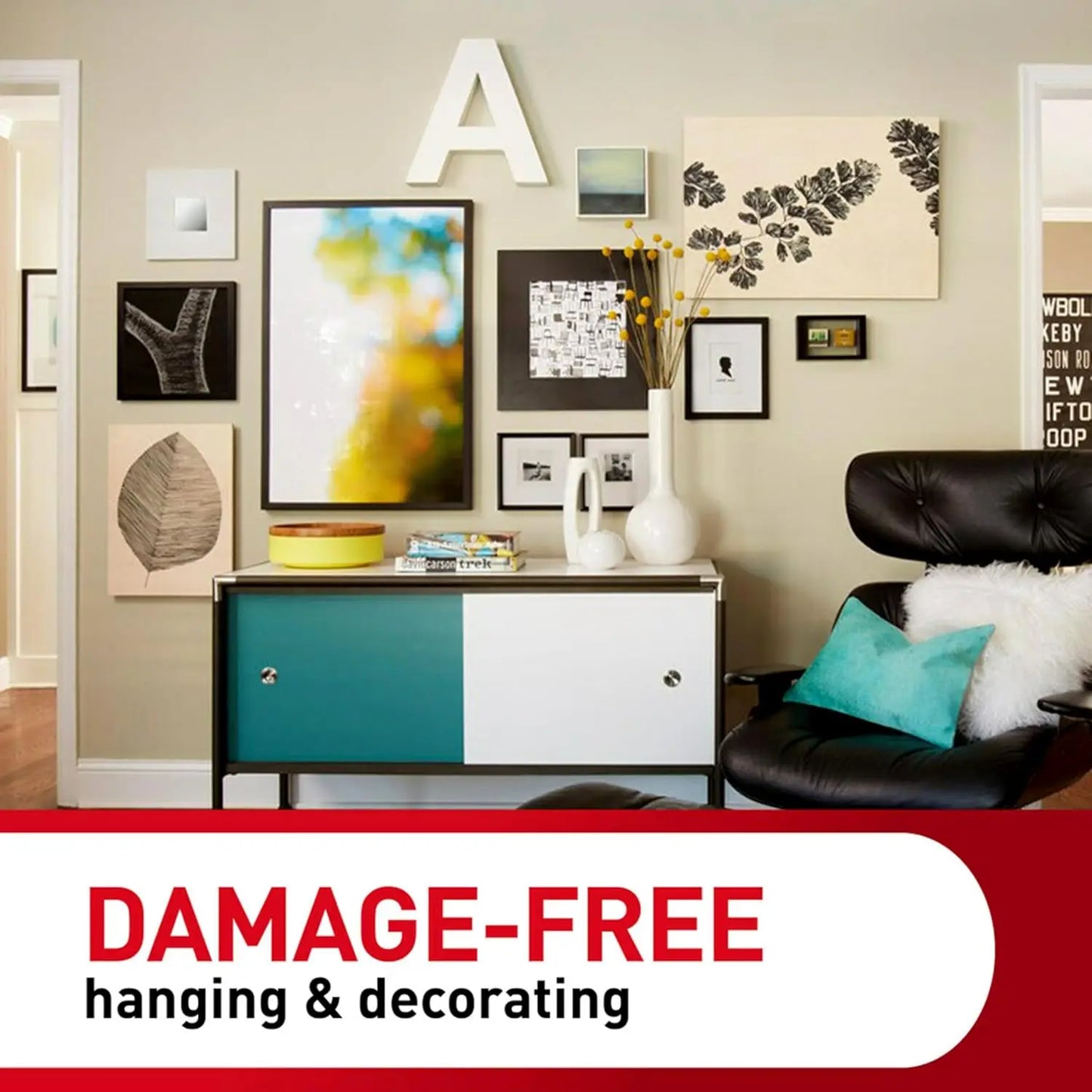Damage-Free Picture Hanging Strips Large 3M Command Picture & Photo Hanging Strips