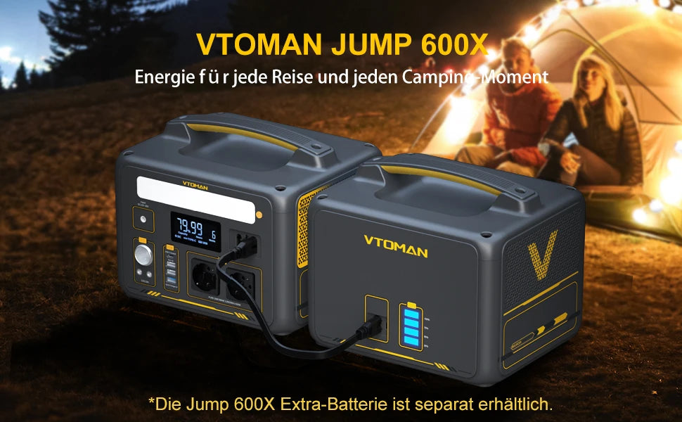 Power Station/Bank Portable Camping VTOMAN JUMP 600X 299Wh LiFeP04 Battery Emergency Backup High-power Power Supply Equipment Generator