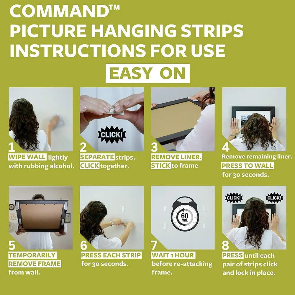 Damage-Free Picture Hanging Strips Large 3M Command Picture & Photo Hanging Strips