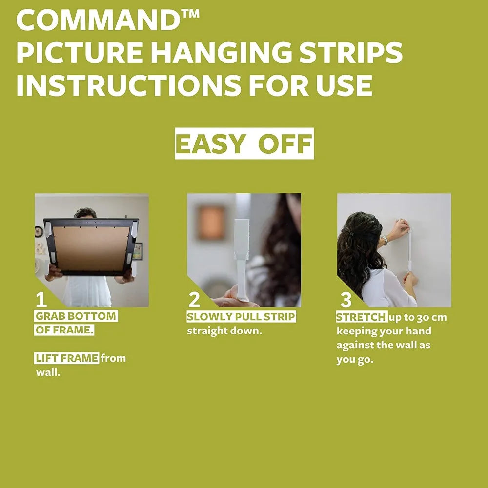 Damage-Free Picture Hanging Strips Large 3M Command Picture & Photo Hanging Strips