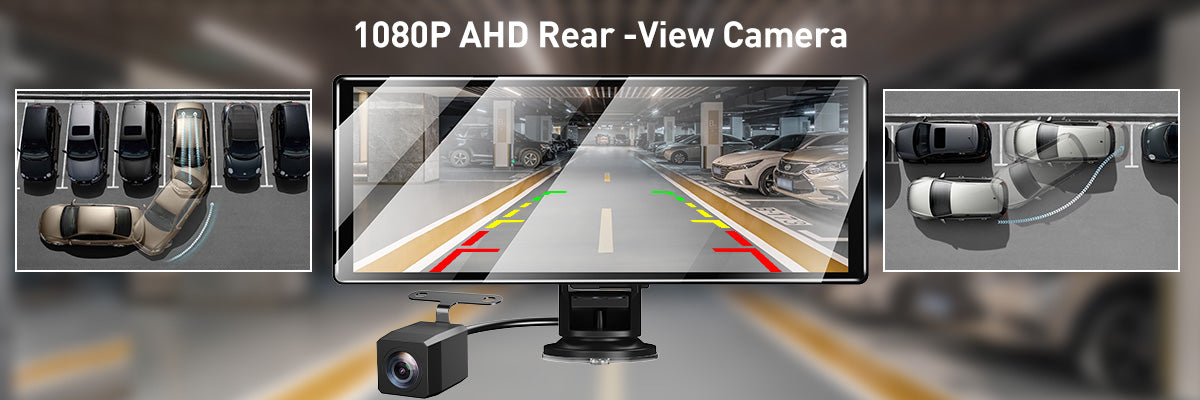 Modern Car Upgrade Dash Cam Touch Screen Car Stereo Rearview ESSGOO 10.26" 4K Wireless Apple Carplay Android Auto Dual Len Recorder Dashboard