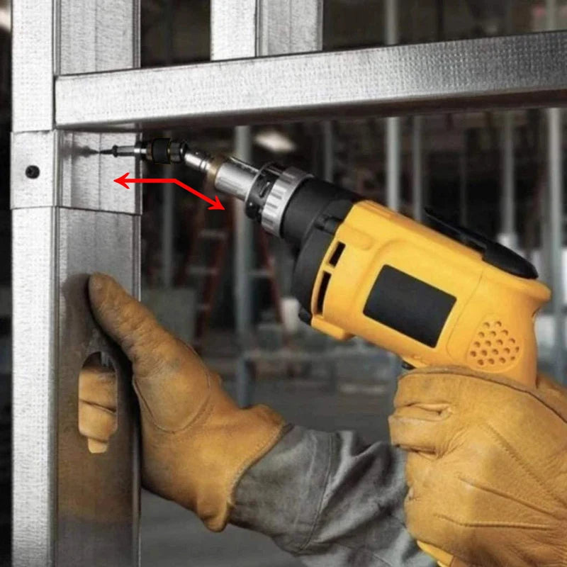 Hex Magnetic Ring Screwdriver Bits Drill Hand Tools 1/4" Drill Bit Extension Rod Quick Change Holder Drive Guide Screw Drill Tip