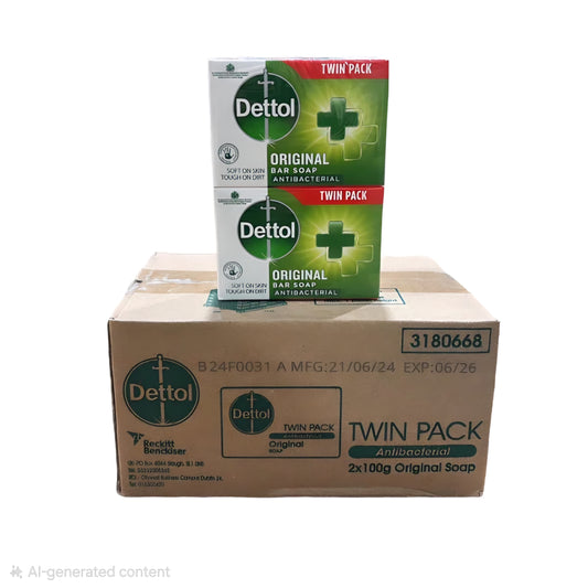 12 x Dettol Original Anti-Bacterial Soap Bars (6 x Twin Packs)