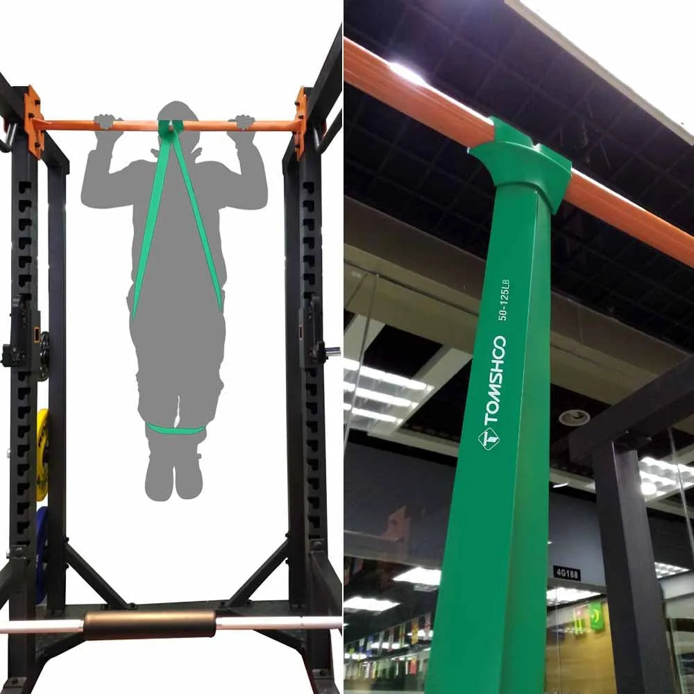 Portable Workout Pull Up Assist Bands Set Resistance Loop Bands 5 Packs Powerlifting Exercise Stretch Bands with Door Anchor and Handles