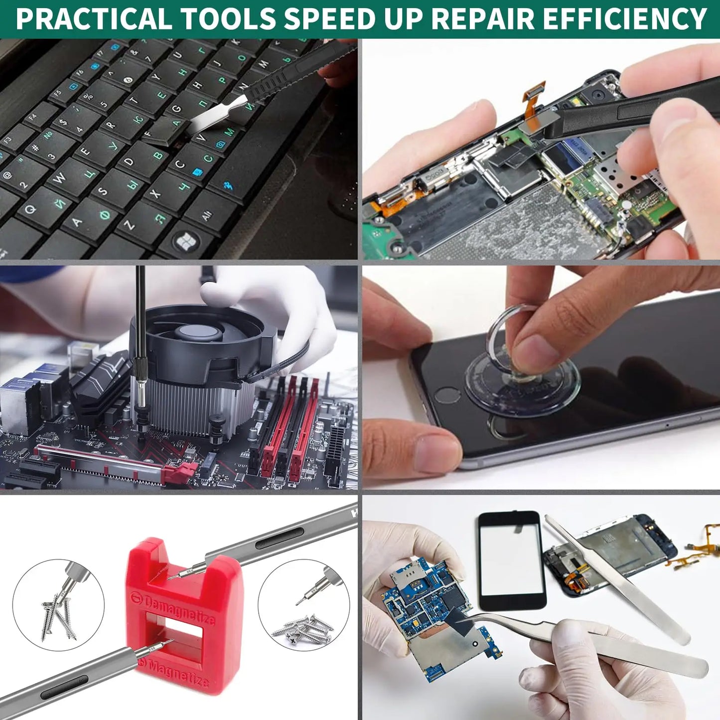 HYCHIKA Mini Electric Screwdriver Set Precision Screwdriver Set 67 in 1 with 46 Magnetic Bits Electronic Repair Tool Kit