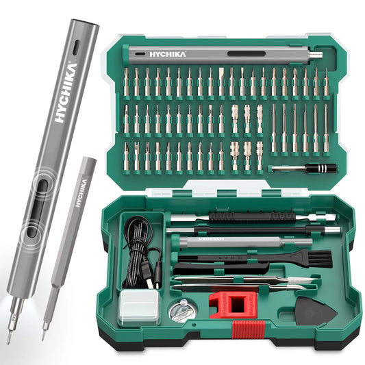 HYCHIKA Mini Electric Screwdriver Set Precision Screwdriver Set 67 in 1 with 46 Magnetic Bits Electronic Repair Tool Kit