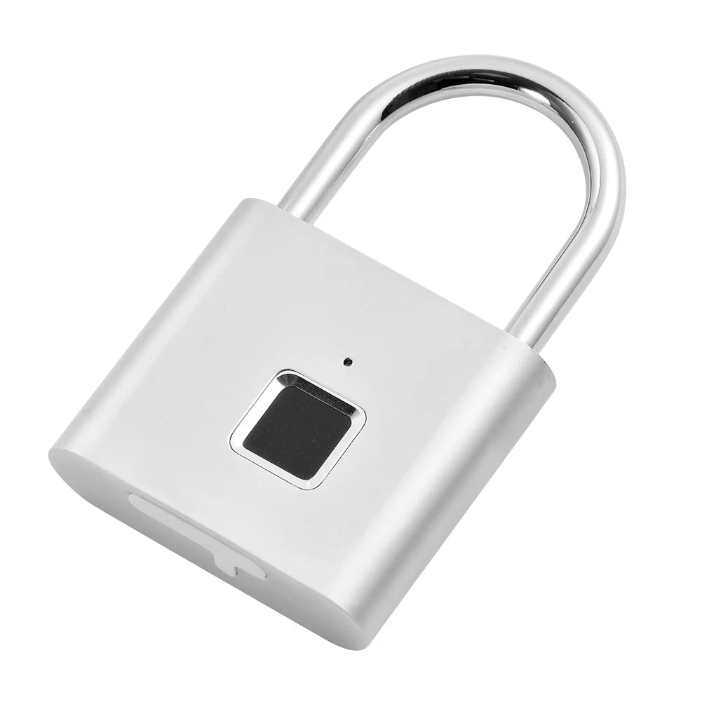 Smart Home Fingerprint Lock Fingerprint Padlock Door Lock Waterproof Keyless USB Rechargeable House Locker