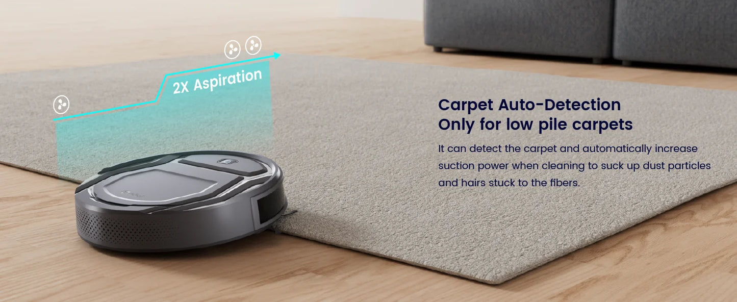 Lefant M210 Pro Robot Vacuum Cleaner with 2200Pa Suction,WiFi/Alexa/APP/Bluetooth,Schedule Cleaning,Self-Charging,Smart for Home
