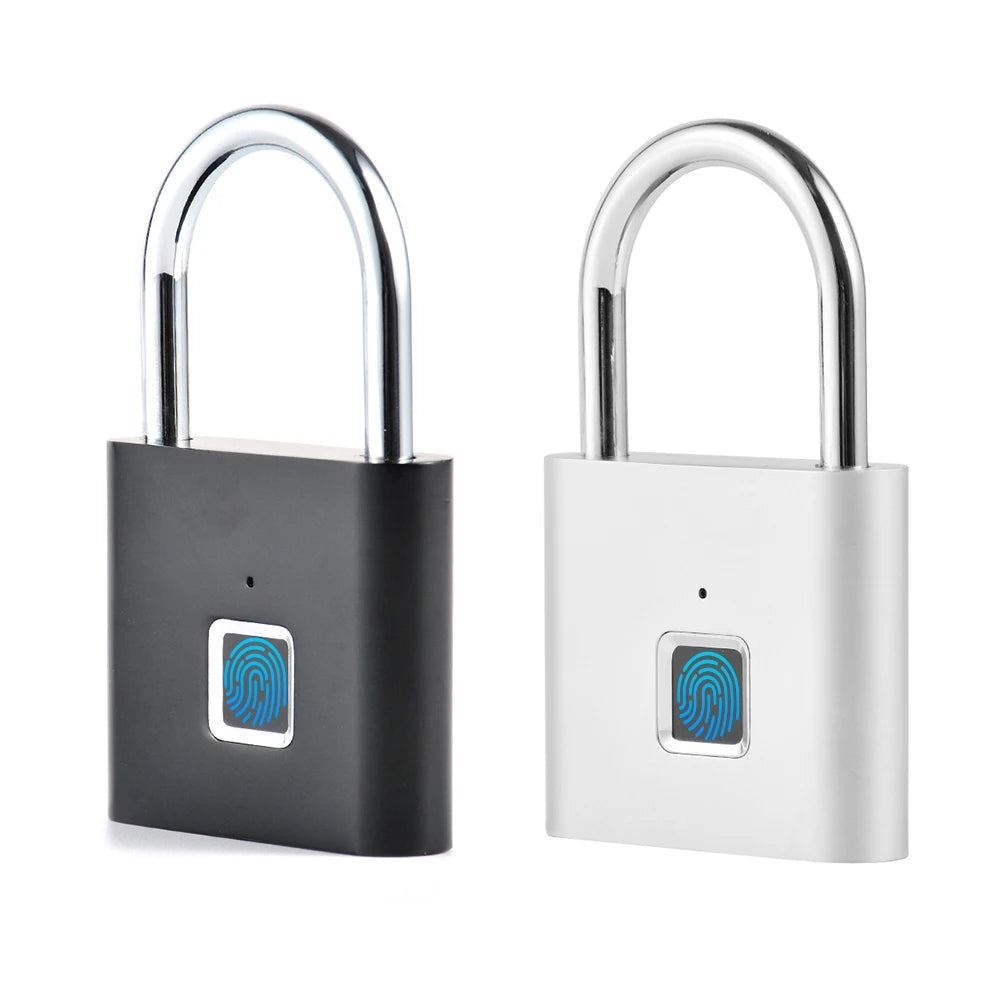 Smart Home Fingerprint Lock Fingerprint Padlock Door Lock Waterproof Keyless USB Rechargeable House Locker