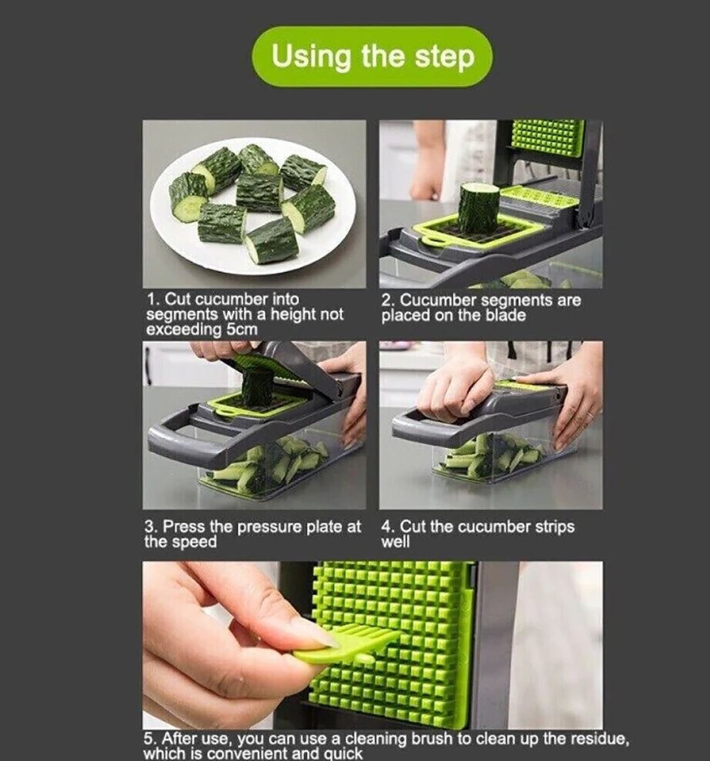 Vegetable Chopper 15 in 1, Salad Fruit Vegetable Food Chopper Slicer Peeler