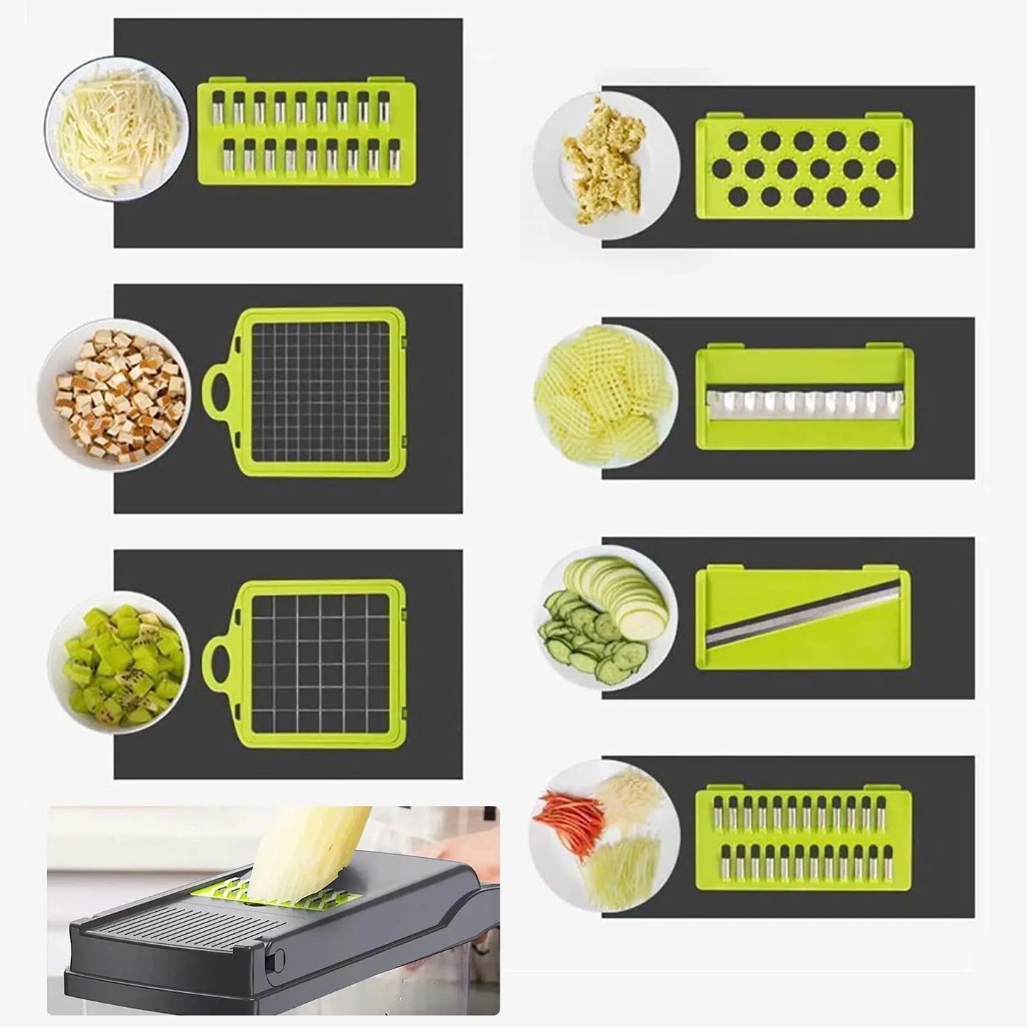 Vegetable Chopper 15 in 1, Salad Fruit Vegetable Food Chopper Slicer Peeler