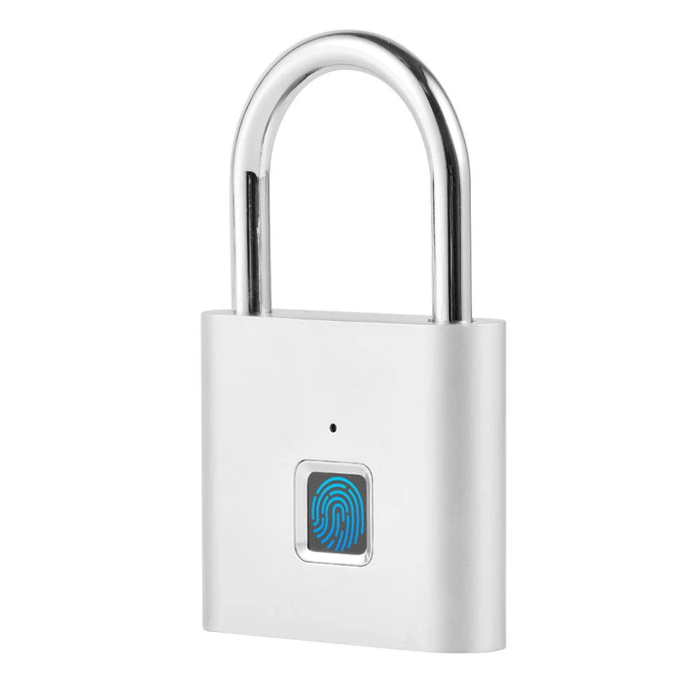 Smart Home Fingerprint Lock Fingerprint Padlock Door Lock Waterproof Keyless USB Rechargeable House Locker