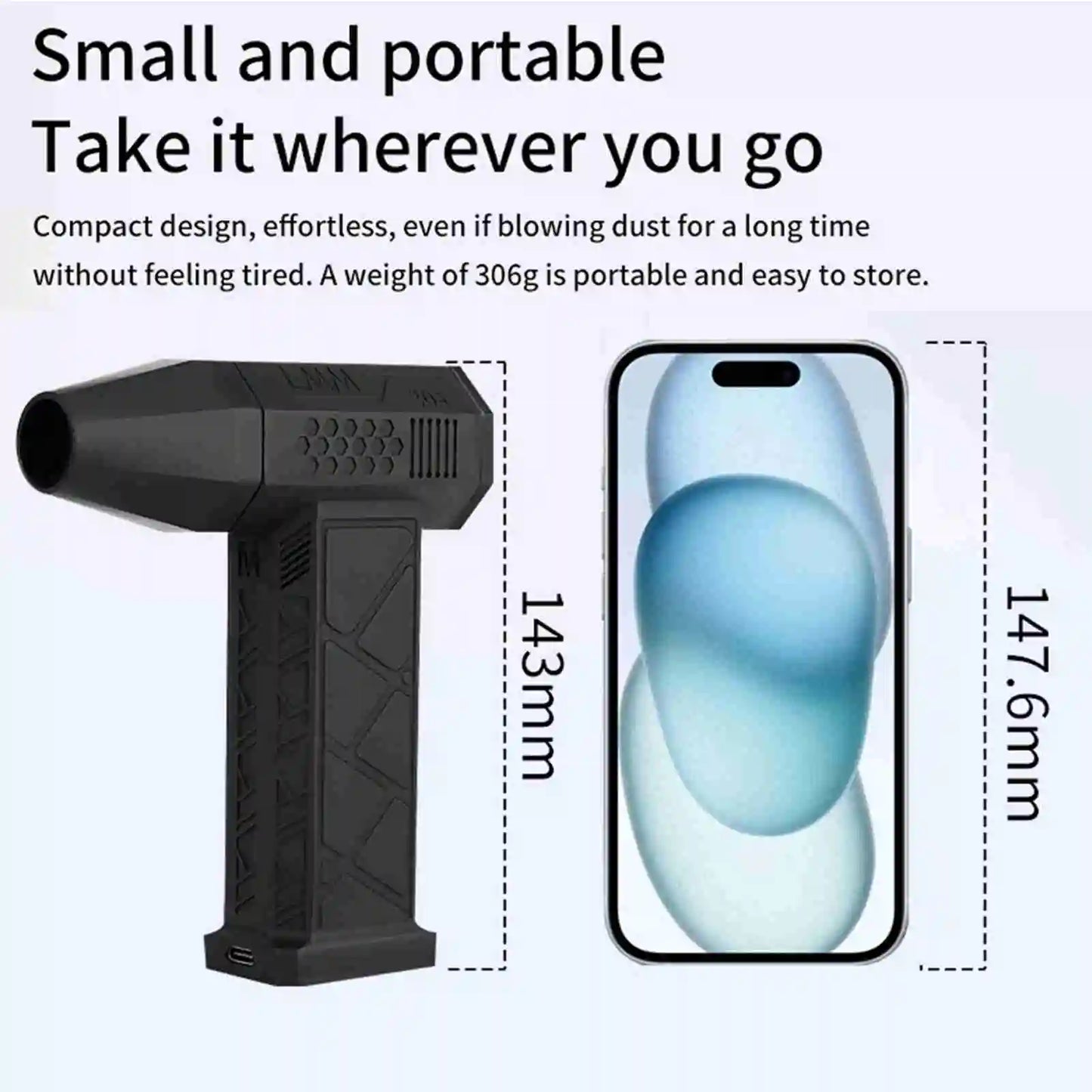 130000RPM Turbofan High Power Jet Fan Brushless Motor Variable Speed Dust Blower Cleaning Tool Air Duster Handheld Air Blower