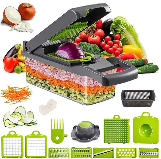 Vegetable Chopper 15 in 1, Salad Fruit Vegetable Food Chopper Slicer Peeler