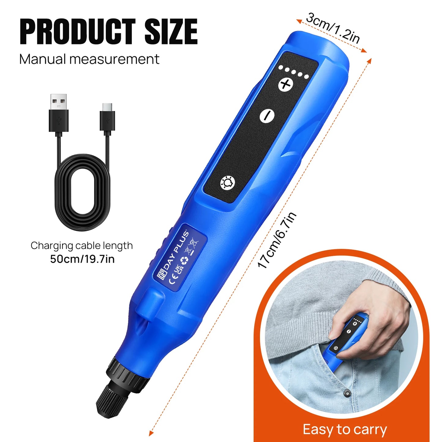 Cordless Cutting/Grinding Rotary Tool DayPlus,1.5Ah 5-Speed, LED Power Multi Tool 80Pcs Accessories Kit for Carving, Polishing, Sanding, Drilling